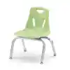 Berries® Plastic Chairs with Chrome Legs, Key Lime, 10"