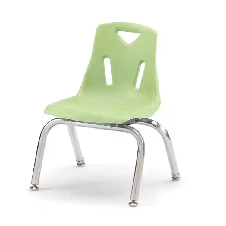 Berries® Plastic Chairs with Chrome Legs, Key Lime, 10"