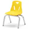 Berries® Plastic Chairs with Chrome Legs, Yellow, 12"