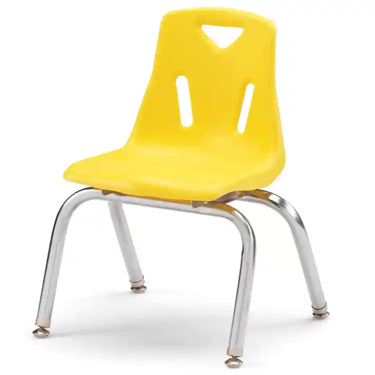 Berries® Plastic Chairs with Chrome Legs, Yellow, 12"