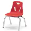 Berries® Plastic Chairs with Chrome Legs, Red, 12"