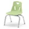 Berries Plastic Chairs with Chrome Legs, Key Lime, 12"