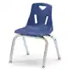 Berries® Plastic Chairs with Chrome Legs, Blue, 14"