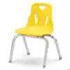 Berries® Plastic Chairs with Chrome Legs, Yellow, 14"