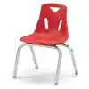 Berries® Plastic Chairs with Chrome Legs, Red, 14"