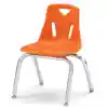 Berries® Plastic Chairs with Chrome Legs, Orange, 14"