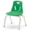 Berries® Plastic Chairs with Chrome Legs, Green, 14"