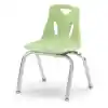 Berries Plastic Chairs with Chrome Legs, Key Lime, 14"