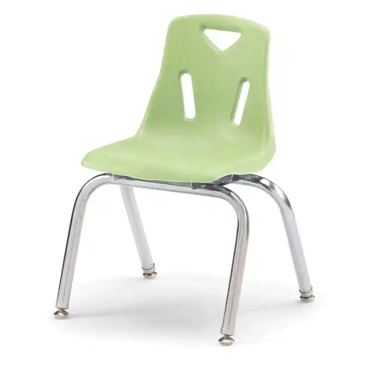 Berries Plastic Chairs with Chrome Legs, Key Lime, 14"