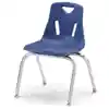 Berries® Plastic Chairs with Chrome Legs, Blue, 16"