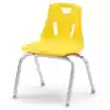 Berries® Plastic Chairs with Chrome Legs, Yellow, 16"