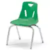 Berries® Plastic Chairs with Chrome Legs, Green, 16"