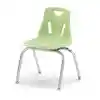 Berries® Plastic Chairs with Chrome Legs, Key Lime, 16"