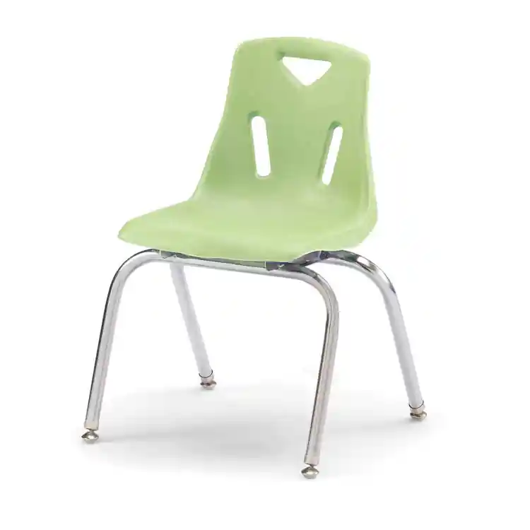 Berries® Plastic Chairs with Chrome Legs, Key Lime, 16"