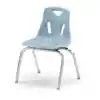 Berries® Plastic Chairs with Chrome Legs, Coastal BLue, 16"