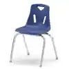 Berries® Plastic Chairs with Chrome Legs, Blue, 18"