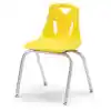 Berries® Plastic Chairs with Chrome Legs, Yellow, 18"