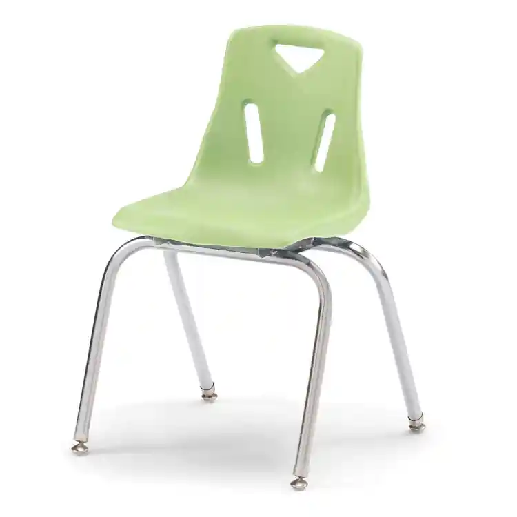 Berries® Plastic Chairs with Chrome Legs, Key Lime, 18"