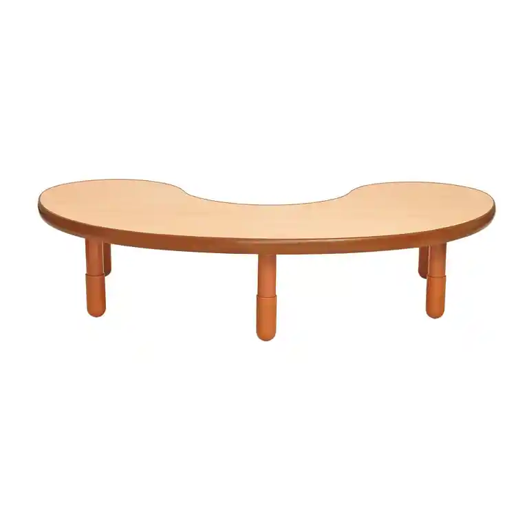 Angeles® BaseLine® Tables, Kidney 38" x 65", Caramel Brown, 14"