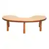 Angeles® BaseLine® Tables, Kidney 38" x 65", Caramel Brown, 18"