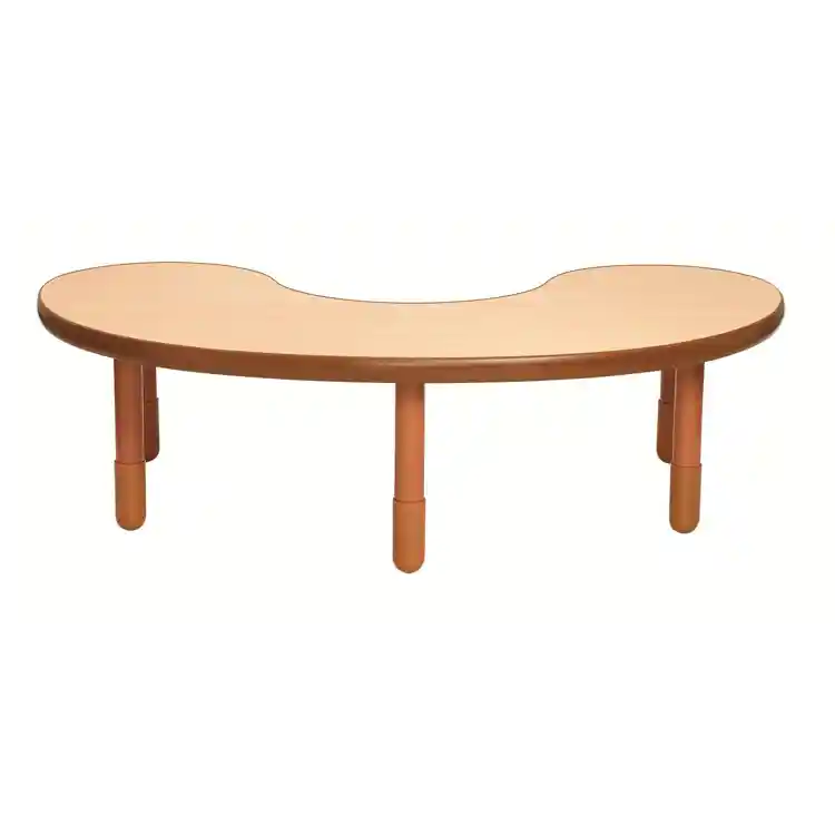 Angeles® BaseLine® Tables, Kidney 38" x 65", Caramel Brown, 18"