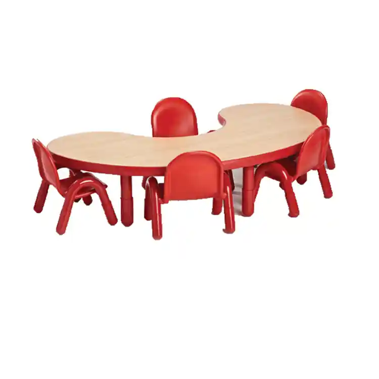 Angeles® BaseLine® Tables, Kidney 38" x 65", Red, 12"