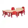 Angeles® BaseLine® Tables, Kidney 38" x 65", Red, 18"