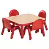 Angeles® BaseLine® Tables, Square 30" x 30", Red, 12"