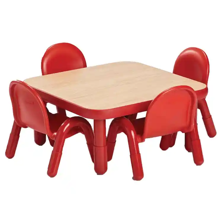 Angeles® BaseLine® Tables, Square 30" x 30", Red, 14"