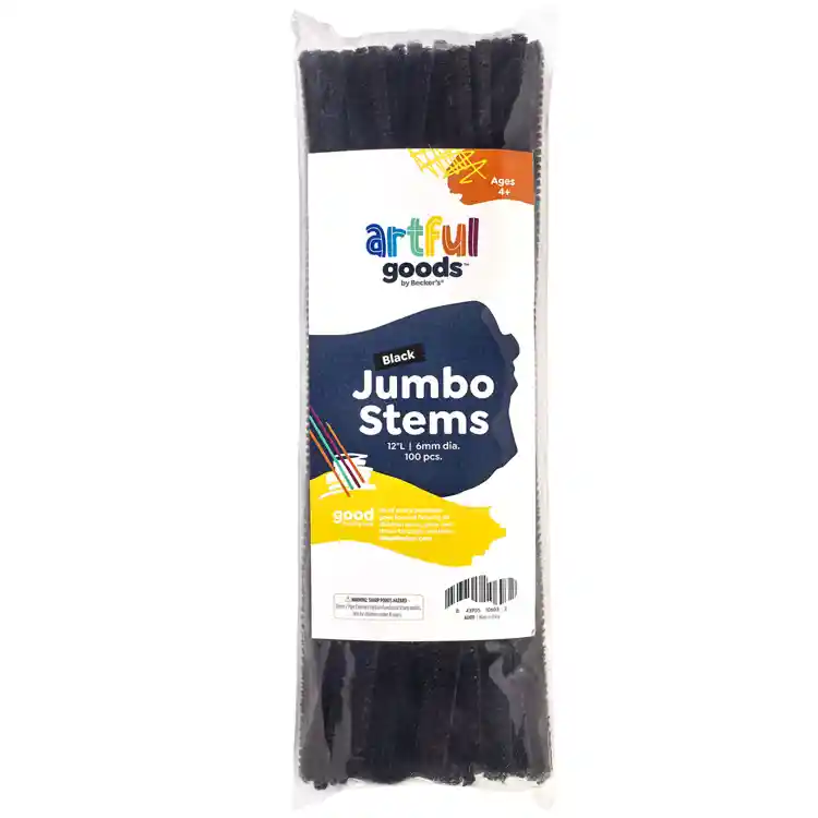 Artful Goods® Jumbo 12" Stems, Black