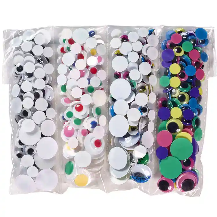 Artful Goods® Mixed Bag Wiggle Eyes, 500 pieces