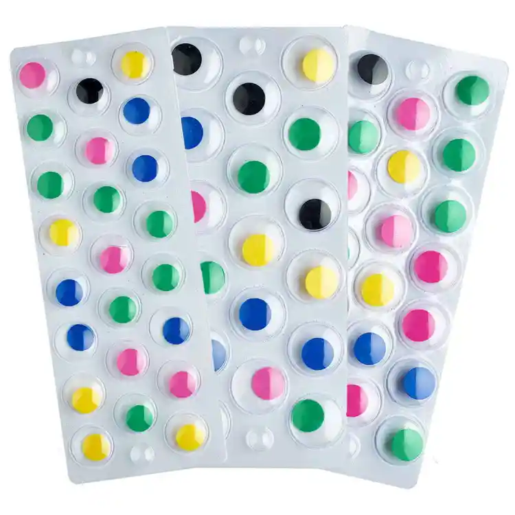 Artful Goods® Peel & Stick Wiggle Eyes, Assorted Colors