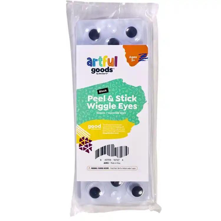 Artful Goods® Peel & Stick Wiggle Eyes, Black