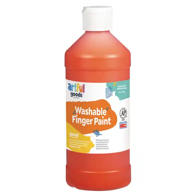 Artful Goods® Washable Finger Paint, Pint - Orange