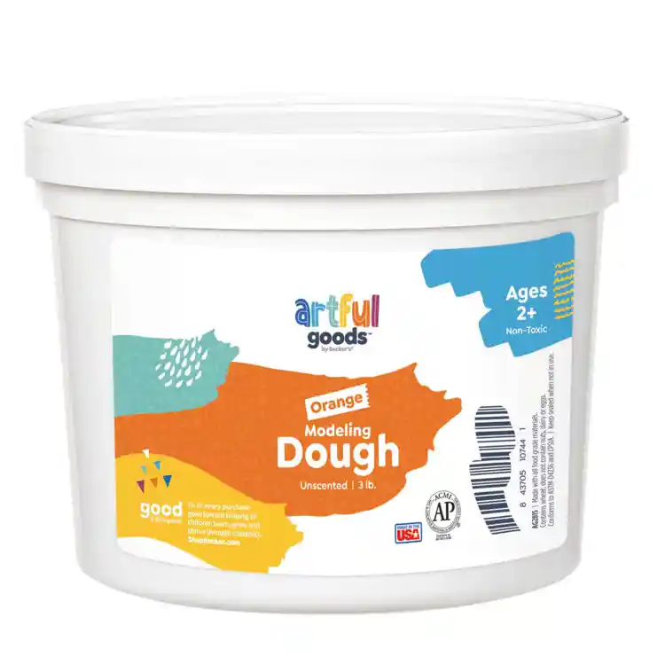 Artful Goods® Unscented Modeling Dough, 3Lb-Orange