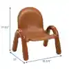 Angeles® BaseLine® Chairs, Caramel Brown, 7"