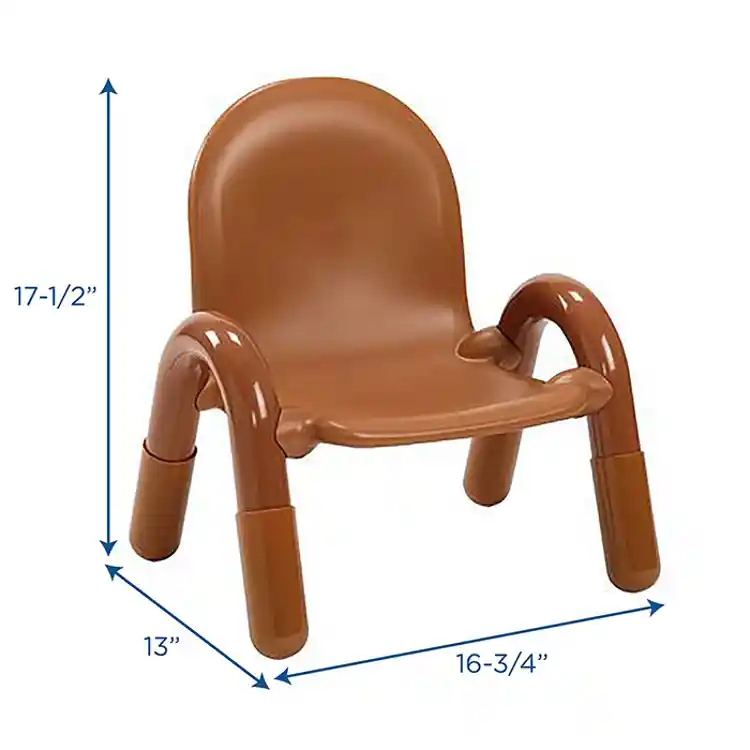 Angeles® BaseLine® Chairs, Caramel Brown, 7"