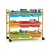 Bamboo Multi-Purpose Cart, 9 Tubs