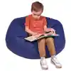 Becker's Round Bean Bag Chairs, 35" Deluxe, Navy