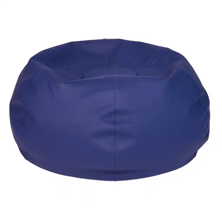 Becker's Round Bean Bag Chairs, 35" Deluxe, Navy