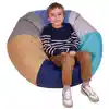 Becker's Round Bean Bag Chairs, 35" Deluxe, Soft Summit