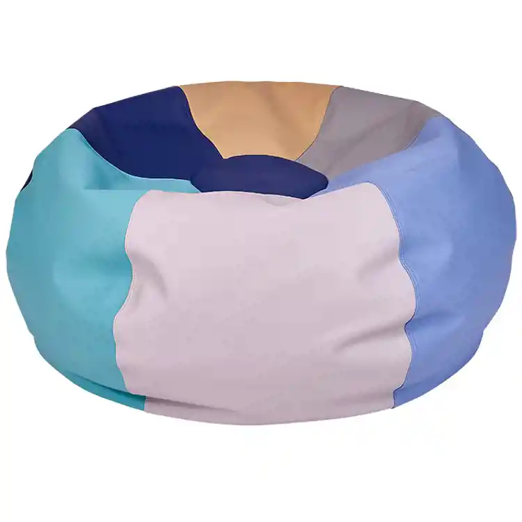 Becker's Round Bean Bag Chairs, 35" Deluxe, Soft Summit