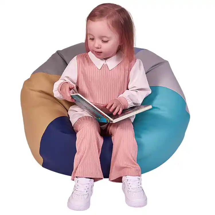 Becker's Round Bean Bag Chairs, 26" Toddler, Soft Summit