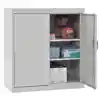 Storage Cabinet with Adjustable Shelves, Gray, 18"D x 36"H, 2 Shelves