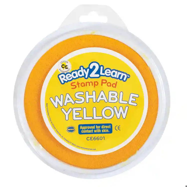 Jumbo Circular Washable Stamp Pads, Yellow