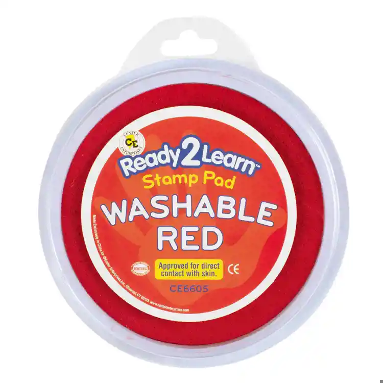 Jumbo Circular Washable Stamp Pads, Red