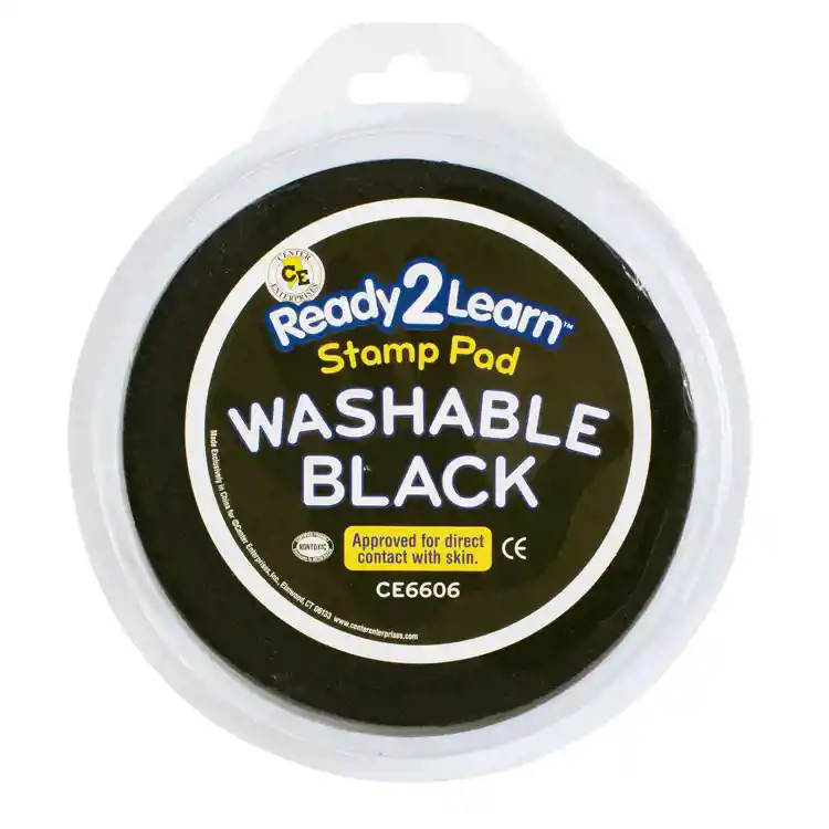 Jumbo Circular Washable Stamp Pads, Black