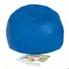 Round Bean Bag Chairs, Blue, Toddler, 26"