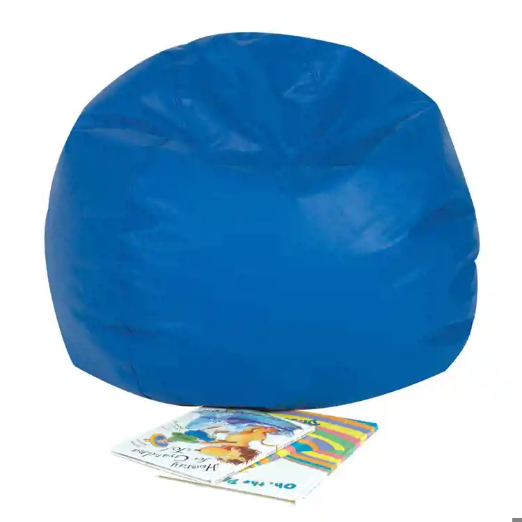 Round Bean Bag Chairs, Blue, Toddler, 26"