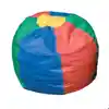 Round Bean Bag Chairs, Rainbow, Deluxe, 35"